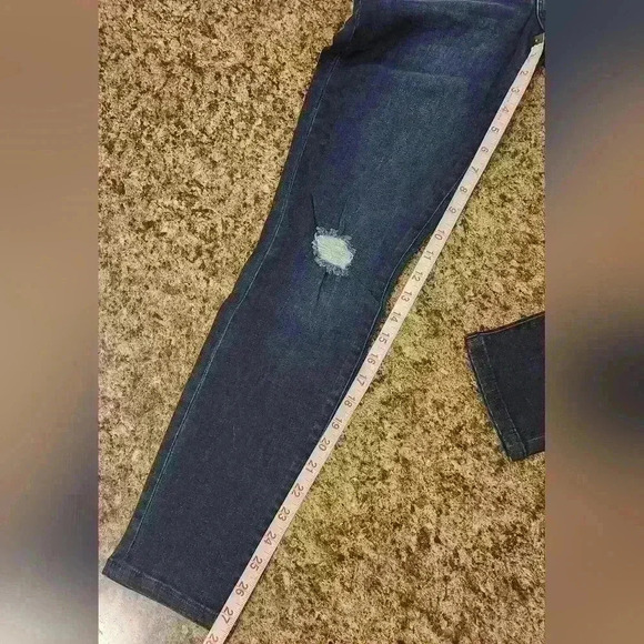 Just Fab JustFab Distressed Signature Skinny Jeans in REBEL BLUE SZ 27 MSRP $57 - Picture 13 of 13